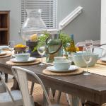 Table and chair set for a meal