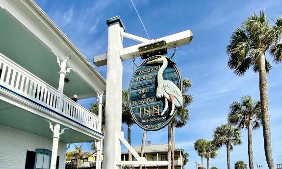 The sign outside the Bayfront Wescott House in St. Augustine