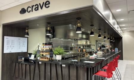 The counter area at Crave