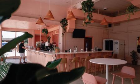 The inside counter at the shop