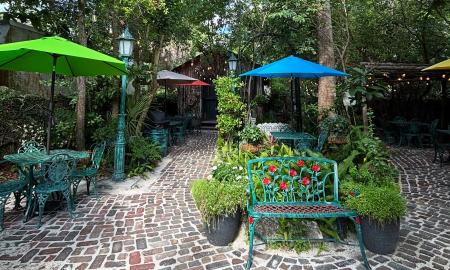 The garden space area